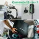 40 Amp Smart Home WiFi Level 2 EV Charger, 2 in 1 Wall Mount & Portable EV Charger, UL&CSA Certified, 110-240V, NEMA 14-50 Plug, 23-Foot Cable, Electric Vehicle Electric Car Charger Station