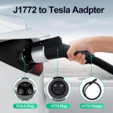 EV Charger J1772 to Tesla Adapter - Up to 60A 250V IP55 J1772 Charger Adapter for Tesla Model 3/Y/X/S, Mobile EV Adapter for Tesla with Fast Charging