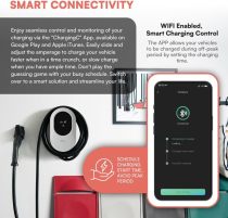 Euri Station Level 2 Electric Vehicle (EV) Charger 48 Amps, ETL Certified Indoor/Outdoor Electric Car Fast Wall Charging Station, NEMA 14-50 Plug, 25 Foot Premium Cable, 2.5” Screen, White Housing