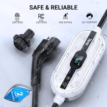 Tera Electric Vehicle Charger for J1772: Tesla EV Level 1 & 2 Portable 32A 8A 110V 240V Wall Connector Dual Use ETL NEMA 14-50 & 5-15 Wi-Fi Enabled 25FT Cable with Holder P01