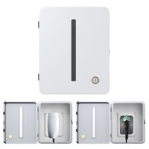 Charger Station Box Compatible with Tesla Gen 3 Wall Connector and ChargePoint EV Charger, Cable Organizer Holder Lock Cover Outdoor Rainproof, Snowproof, Dustproof, Theftproof, Rustproof