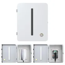 Charger Station Box Compatible with Tesla Gen 3 Wall Connector and ChargePoint EV Charger, Cable Organizer Holder Lock Cover Outdoor Rainproof, Snowproof, Dustproof, Theftproof, Rustproof