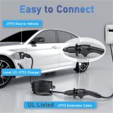 J1772 Extension Cable, 20ft 40A 110V-240V EV Charger Extension Cable Compatible with All J1772 EV Chargers for Level 1/2 Stations with Carrying Bag