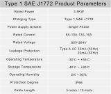 Level 2 SAE J1772 to Schuko EV Charger, Type 1 Portable EV Charging Station, 1-15hr Delay Timer, 8A-16A Variable, 3.5kW (5-metre Cable)