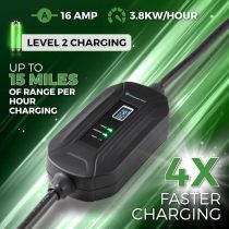 PRIMECOM Level 2 Electric Vehicle (EV) Charger (220V / 240Volt, 16Amp) Portable EVSE Smart Electric Car Charger, 30', 40', and 50 Feet Lengths (NEMA 10-30P, 40 Feet)