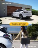 Level 2 Portable EV Charger - 40A 240V EVSE with NEMA 14-50 Plug,9.6kW,17ft Cable,ETL Certified,40A/32A/24A/16A Adjustable Current Home EV Charging Station for SAE J1772 EVs