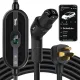 Tera Electric Vehicle Charger Level-2: Level 1 for Tesla J1772 EV 32A 8A 110V 240V Portable & Wall Connector Dual Use ETL NEMA 14-50 & 5-15 Wi-Fi Enabled 25FT Cable with Holder P01