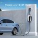 EV Chargers for Home Level 2(240V, 16Amp, 3.5KW), Portable Electric Vehicle Charger with 10ft Cable for SEA J1772 EV Car Charging Station NEMA 6-20 Plug with NEMA 5-15 Adapter