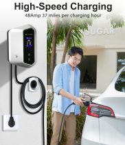 Level 2 EV Charger 48 Amp ev Chargers for Home Level 2 NEMA 14-50 Plug,Use Swipe Card or APP to Start, Electric car Charger,25Ft Cable 240v Level 2 Charger SAE j1772 Charger