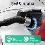 EV Charger J1772 to Tesla Adapter - Up to 60A 250V IP55 J1772 Charger Adapter for Tesla Model 3/Y/X/S, Mobile EV Adapter for Tesla with Fast Charging
