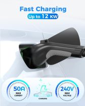 EV Charger Extension Cable, 50Amp 20ft J1772 Extension Cord Compatible with Level 1/Level 2 EV Charger, SAE J1772 Car Charger Extension Cable with Carrying Bag, IP66 50A EV Charging Extension Cable