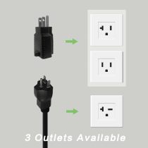 Level 1-2 EV Charger 16 Amp 25FT Cable Portable Electric Charger for J1772 EVs with NEMA 6-20 Plug and NEMA 5-15 Adapter
