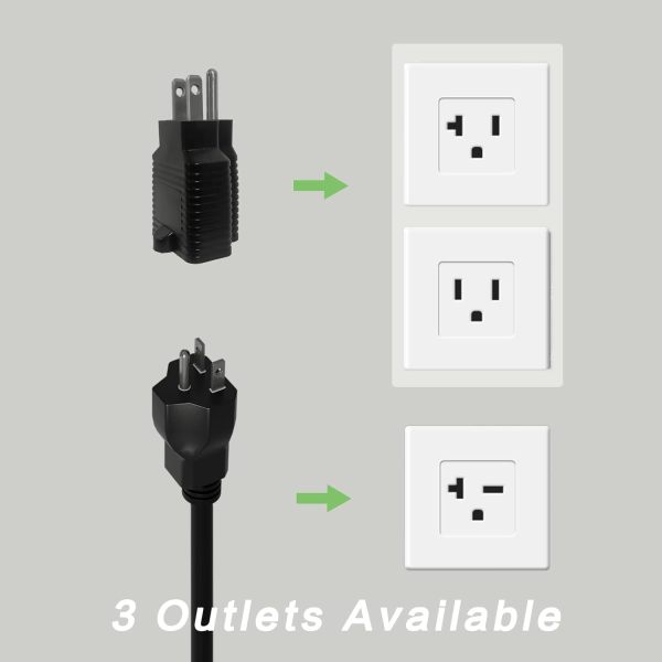 Level 1-2 EV Charger 16 Amp 25FT Cable Portable Electric Charger for J1772 EVs with NEMA 6-20 Plug and NEMA 5-15 Adapter