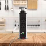 RecPro Pop Up Outlet Charger w/Wireless Phone Charger, USB 15 Amp