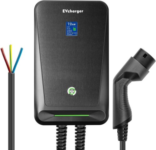 Electric Vehicle Charging Stations EV Charger Type 2 16A 3 Phase Wallbox Electric Car Charging Station with 6.1M Cable 11KW IEC 62196-2 ( Color : 32A 1 Phase 7KW )