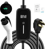 SubSun Level 1&2 EV Charger 110-240V, adjustable current (8/10/13/16A) 17 ft cable, Portable Electric Vehicle Charger with NEMA5-15P & 6-20 plug 16A adjustable current/delay charging for SEA J1772 EVs