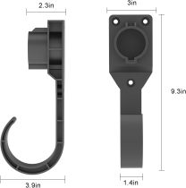 SAE J1772 EV Charger Cable Holder,Wall Mount Electric Vehicle Charging Nozzle Holster Dock J Hook for J1772 Connector,EV Charger Cable Organizer, Black