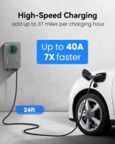 invt Level 2 EV Charger - 40 Amp EV Charger Level 2, NEMA 6-50 EVSE J1772 Charger, WiFi Ethernet Enabled, Indoor/Outdoor EV Chargers for Home Level 2, 240V Electric Car Charger Level 2 w/ 24' Cable