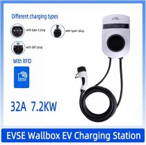 EV Charger EV Charger 32A 1 Phase Electric Vehicle Charging Station EVSE with IEC62196 Type2 J1772 Type1 GBT Cable(with type1 plug)