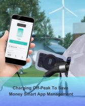 Portable & Home Level 1+2EV Charger 16Amp 110V ：Electric Vehicle Charger with NEMA 5-15& - 25ft Cable for SAE-J1772 EVs Charging with WI-FI Smart LED Screen