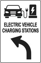 Electric Vehicle Charging Station Sign – Direction for EV Charging Station, Vivid Design Plus UV Protection to Last Longer, 3M Reflective(EGP) Rust-Free Aluminum at 18”x12” 0.04”