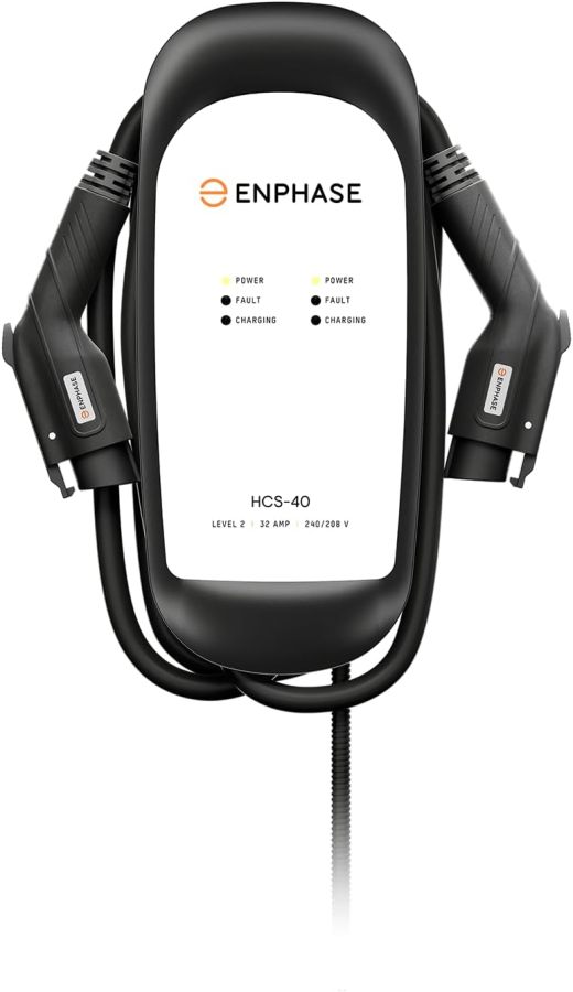 Enphase Level 2 Dual EV Charger, Safety Certified, 32 Amp, 240v, Hardwired, 25ft Cables, J1772, Compatible with US Electric Vehicles, HCS-D40 Home Electric Car Charging Station - formerly ClipperCreek
