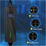 Electric Vehicle Charging Stations Type 2 Portable EV Charging Box Cable Delaying Time 16A 3 11KW Electric Vehicle Car Charger with Adapter Electric Vehicle Charging Cable Compatible