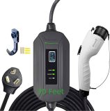 PRIMECOM Level 2 Electric Vehicle (EV) Charger (220V / 240Volt, 16Amp) Portable EVSE Smart Electric Car Charger, 30 Feet (10-30P Charger)