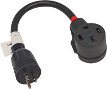 FC-EV10345 Male Older Dryer 3 Prong Plug to Female 4 Prong 14-50R Receptacle 3 Prong to 4 Prong EV Charge Adapter Cord NEMA 10-30P to 14-50R 30A to 50A Output 30Amp 250Volt (Only for EV use)