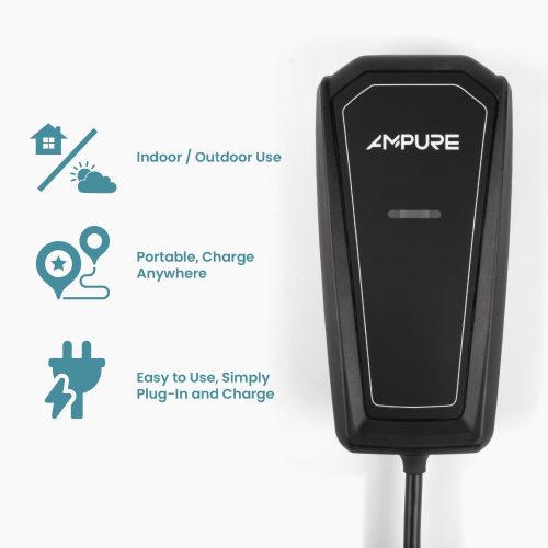 GO - Level 2 EV Charger - Plug in - 120/240v 32A - Indoor/Outdoor - Fast Charging Electric Car Charger - Nema 14-50 - Portable - UL Energy Star Certified
