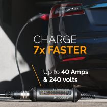 J+ Booster 2 Electric Vehicle EV Charger with TT-30 Adapter | Level 2 Portable 40 Amp Fast Charging Station for All EV's Home Indoors or Outdoors, ETL Certified, EVSE