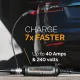 J+ Booster 2 Electric Vehicle EV Charger with TT-30 Adapter | Level 2 Portable 40 Amp Fast Charging Station for All EV's Home Indoors or Outdoors, ETL Certified, EVSE