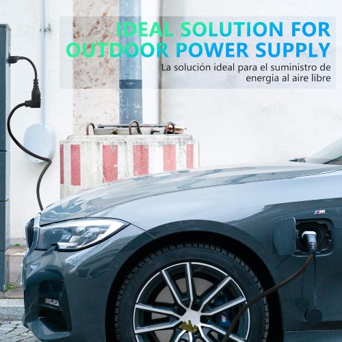 Heavy Duty NEMA 5-15 to 6-20 EV Charger Power Adapter Cord, for Electric car Charger Nema 6-20 Adapter EV Charger Extension Cord Connect 5-15P Household Outlet to 6-20R EV Charger Plug