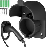 EV Charger Holder for SAE J1772, Wall-Mount Electric Vehicle Connector Nozzle Holster Dock EV Cable Organizer, EV Cable Holder and Electric Car Plug Nozzle Holster Dock for SAE J1772 Connector