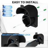 EV Charger Holder for SAE J1772, Wall-Mount Electric Vehicle Connector Nozzle Holster Dock EV Cable Organizer, EV Cable Holder and Electric Car Plug Nozzle Holster Dock for SAE J1772 Connector
