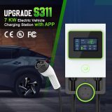 PLAYOCCAR 7kW EV Charging with APP Station Upgraded (110V 32A) Portable EV Charging Station Adjustable Charging Power APP Control, LED Display and Proximity Card for All Electric Vehicles.