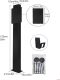 Ev Charger Pedestal Outdoor, Electric Vehicle Pile, Support Pole for EV Charging Station, Compatible with Mobile Connector(Black)