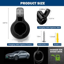 EV Charger Holder, Electric Car Cable Organizer, Portable Wall Connector Holster Dock, Wall Charger Equipment for J1772 Holder Connector