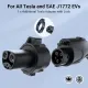 Tera Electric Vehicle Charger Level-1: Level 2 for Tesla J1772 EV 32A 8A 110V 240V Portable & Wall Connector Dual Use ETL NEMA 14-50 & 5-15 Wi-Fi Enabled 25FT Cable with Holder P01