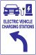 Electric Vehicle Charging Station Sign – Direction for EV Charging Station, Vivid Design Plus UV Protection to Last Longer, 3M Reflective(EGP) Rust-Free Aluminum at 18”x12” 0.04”