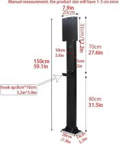 EV Charger Connector Pedestal, Electric Vehicle Charging Stations, Free Standing Ev Charger Holder for Garage, Charging Station(White)