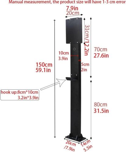 EV Charger Connector Pedestal, Electric Vehicle Charging Stations, Free Standing Ev Charger Holder for Garage, Charging Station(White)
