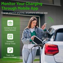 SBB Home Smart Level 2 EV Charger up to 40Amp, 240V Indoor/Outdoor Fast Car Charging Station with App, 25 ft Wi-Fi Enabled EVSE, NEMA 14-50 Plug Electric Car Charger Compatible with All EV Models