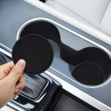 Original Car Cup Coaster, 2PCS Universal Auto Non-Slip Cup Holder Embedded in Ornaments Silicone Coaster, Car Interior Accessories Mat