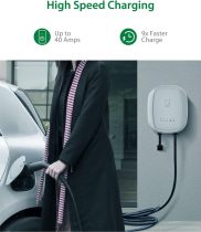 ATG e-Power Electric Vehicle (EV) Charger, 40 Amp, 9.6 kW to 240 VAC, Level 2 Wi-Fi (2.4 GHz) Connectivity, UL Listed, Energy Star, NEMA 14-50 Plug, IK10, Indoor/Outdoor, 18-Foot Cable, Black