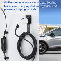 LCGP Electric Vehicle Charger Holder,Upgraded Combination Lock for All J1772 and Tesla Chargers with Two Adjustable Charging Box Holders, Mobile Charger Wall Mount