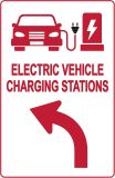 Electric Vehicle Charging Station Sign – Direction for EV Charging Station, Vivid Design Plus UV Protection to Last Longer, 3M Reflective(EGP) Rust-Free Aluminum at 18”x12” 0.04”