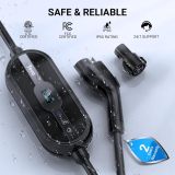 Tera Electric Vehicle Charger Level-2: Level 1 for Tesla J1772 EV 32A 8A 110V 240V Portable & Wall Connector Dual Use ETL NEMA 14-50 & 5-15 Wi-Fi Enabled 25FT Cable with Holder P01