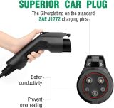 10/16A EV Charger Level 1+2, 20ft Charging Cable NEMA 6-20 Plug with LCD Display Portable EV Charging Station for Electric and Hybrid Vehicles