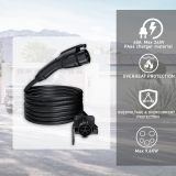 J1772 Extension Cable, 20ft 40A 110V-240V EV Charger Extension Cable Compatible with All J1772 EV Chargers for Level 1/2 Stations with Carrying Bag